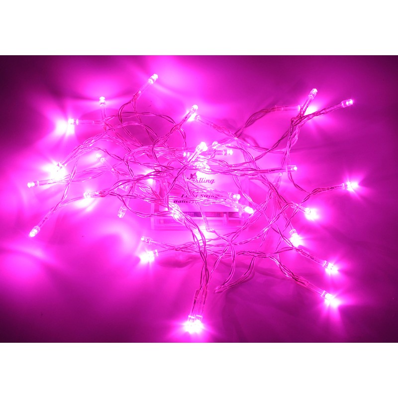 Karlling Battery Operated Pink 40 LED Fairy Light String Wedding