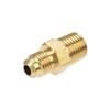 sourcing map 2 Pieces Brass Pipe Fitting, SAE 45 Degree