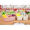 Teacher Created Resources White Portable Plastic Storage Caddy 6-Pack for