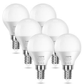 Lepro Lepro E14 LED Lampe, 6er-Pack, 4.9W 470 Lumen Glhbirne,entspricht 40W Glhlampe, 2700 Kelvin Warmwei?, P45 180 Abstrahlwinkel Energiesparlampe