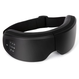 NIPLUX EYE RELAX S Eye Warmer, Eye Mask, Hot Eye Mask, Rechargeable, Eye Treatment, Eye Care, Bluetooth Function, Music, Christmas, Birthday Present, Gift (Black)
