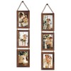 QUTREY 4x6 Picture Frames Collage, 6 Openings Wall Hanging Photo