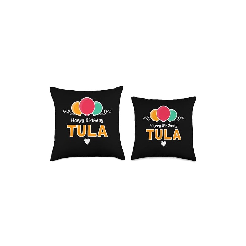 Happy Birthday saying Tula Throw Pillow