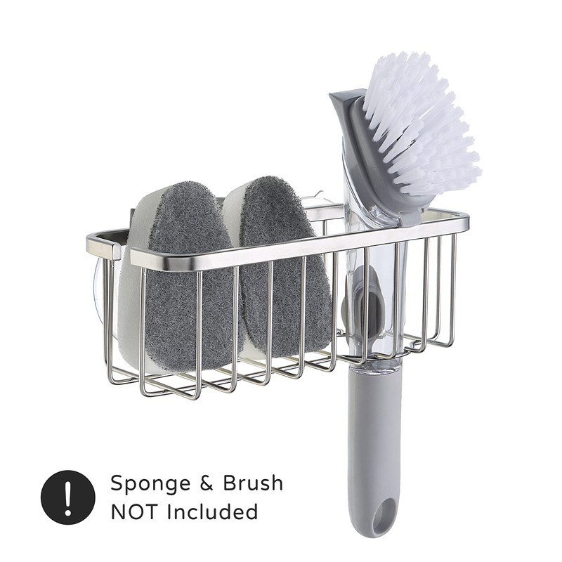 SunnyPoint NeverRust Deluxe Kitchen & Bathroom Sink Sponge Holder Organizer