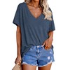 Tankaneo Womens Oversized Tshirts V Neck Short Sleeve Tops Summer