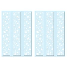 Beistle ,6 Piece Snowflake Party Panels, 12" x 6' (Clear/White)