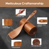 KLYRO Wooden Spoons for Cooking, Nonstick Kitchen Utensils Set with