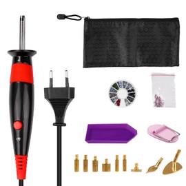 LetCart Heißfixierer-Set – Professioneller Strass-Steine-Applikator mit 9 Aufsätzen für Stoff, Leder & DIY-Projekte