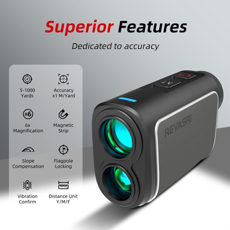 REVASRI Range Finder Golf Rangefinder with Slope, 1000 Yards Golf