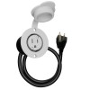 Journeyman-Pro 15A Waterproof Outdoor Power Port Panel/Wall Outlet Kit with