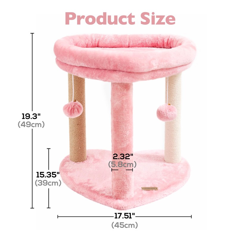 Suudroeen Cat Scratching Post Tree 3 in 1 Cat Tree