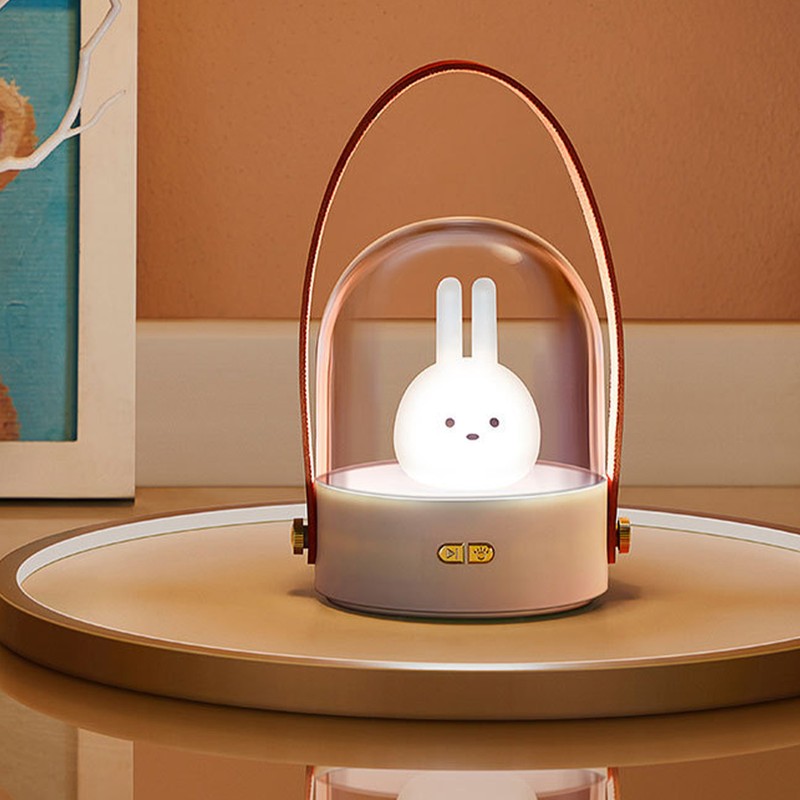 Portable Music Night Light Bedroom Desktop Cute Cartoon Lamp Three