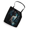 Black Cat Silhouette Moonlight T-Shirt - Moody Cat Art Tote