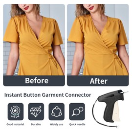 Stitchy Quick Clothing Fixer, Stitch Gun, Mini Tagging Gun for Clothing with 2Fine Needles,2500 Black & 2500 White Fasteners Sewing Gun for Stitchy Quick Clothing Fixer, Quilting, Edging