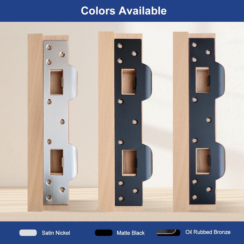 MOSECYOU Door Strike Plate Double Opening, with Reinforced Torx/Star Screws
