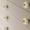 ESreake Yusheng 5 Pack Yellow Vintage Ceramic Pumpkin Cabinet Knobs