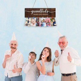 Zhuper Grandma’s Brag Board,Grandkids Make Life Grand Grandma Brag Board,Nana Granny Photo Holder,Mothers Day Gifts From Grandkids,Grandmas Brag Board,Grandkids Photo Board