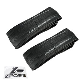 Vittoria Rubino V Graphene Clincher Tyre 700 x 26C with ZEOSS Glueless Patch Kit, Black, 2 Tyres, VT3151-ZEO