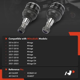 A-Premium 2 x Front Lower Ball Joints, Compatible with Mitsubishi Mirage 2014-2015/2017-2023, Mirage G4 2017-2023
