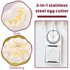Egg Slicer with 2 Functions, Mushroom Slicer Cuts Clean and