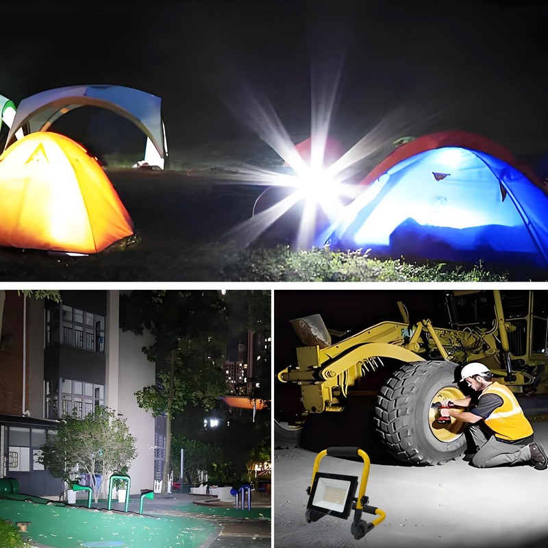 Hopelit Construction Spotlight, LED Construction Spotlight, 50 W, Cool White,