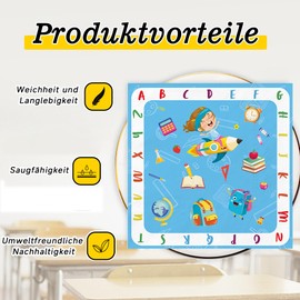 Napkins First Day of School Decorative Table Decoration – Pack of 40 School Child Napkins First Day of School with Sugar Bag ABC First Day of School Decoration Young Girl 33 x 33 cm Napkin Set for