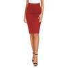 Women's Elegant Business Solid Elastic Pencil Skirt High Waist Bodycon