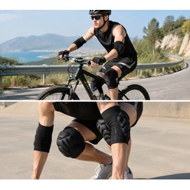 Protective Knee and Elbow Pads for Sports – Shock-Absorbing Sponge Support Gear for Cycling, Training, Outdoor Activities