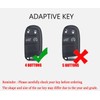 TECART 4 Button Key Fob Cover Fit for Jeep Dodge
