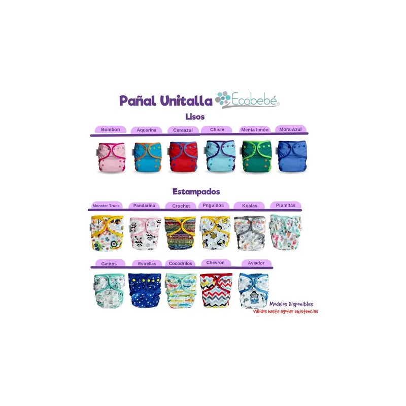 Pañales Ecológicos De Tela Ecobebe | 6 Pack (elije Modelos)