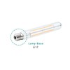 Bonlux 4W LED T6.5 Tubular Filament Bulb Dimmable, E17 Intermediate