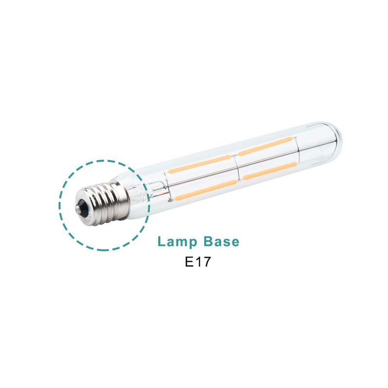 Bonlux 4W LED T6.5 Tubular Filament Bulb Dimmable, E17 Intermediate