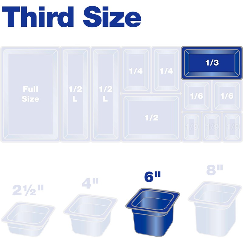 Carlisle FoodService Products Plastic Food Pan 1/3 Size 4 Inches
