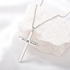 BEILIN Just Breathe Cross Necklace 925 Sterling Silver Small Cross