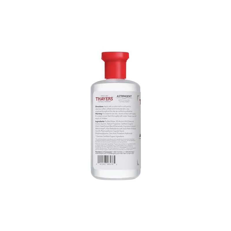 Thayers Astringente original de hamamelis con fórmula de aloe vera,