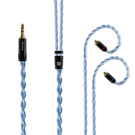 Yinyoo Earphones Re-Cable, mmcx 0.14 inches (3.5 mm), KBX4965, High Purity, Oxygen Free Copper Silver Plated, 4 Cores, Earphone Cable, Improve Sound Quality, Upgrade Cable, Hi-Fi Audio, Headphone