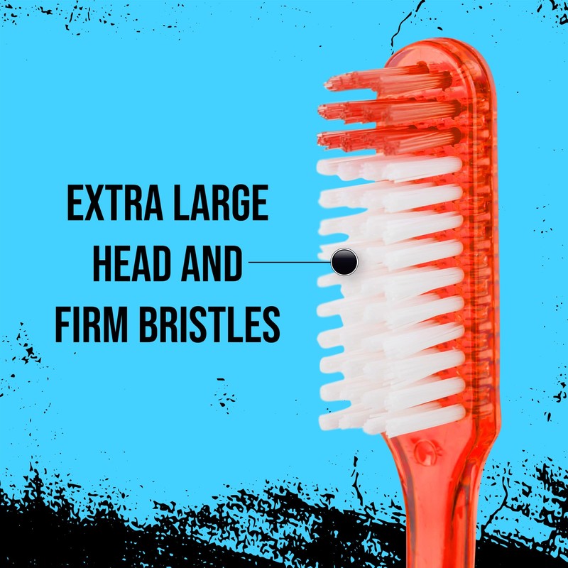 Extra Firm Toothbrush Set for Adults or Smokers Travel Toothbrush