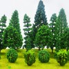 MOMOONNON 25pcs Model Trees Model Train Scenery Mixed Miniature Trees