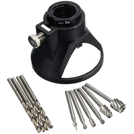 TOP-VIGOR Rotary Multi Tool Cutting Guide Router Attachment Kit, HSS Router Drill Bit Set Router Accessories for Quick Work