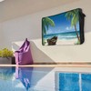 Outdoor TV Cover - Summer Palm Tree Ocean Beach Boat