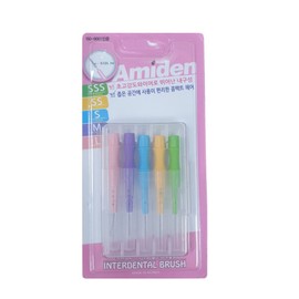 Amidene interdental brushes for dental use, 1 pack of 5 pieces - Size: Mixed / 치과전용 아미덴 치간칫솔 5개입 1팩 - 사이즈:혼합