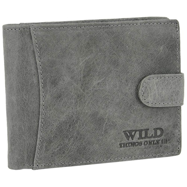Wild Things Only Men's Genuine Leather Wallet with RFID Protection