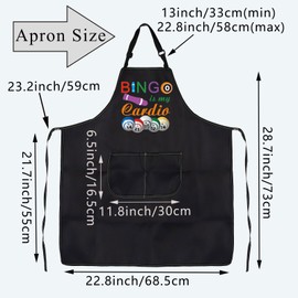 BDPWSS Bingo Apron With Pockets Bingo Is My Cardio For Bingo Player Gift Bingo Gambler Gift Bingo Lover Casino Lover Gift (Bingo Cardio AP)