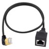 Duttek Cat8 90 Degree Ethernet Extension Cable, Extreme Thin Left