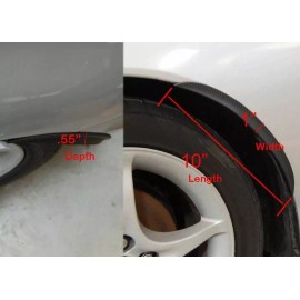 SteelCase 4 Pcs 10" Carbon Diffuser Flare Lip Protector Trim For Toyota Scion Wheel Fender