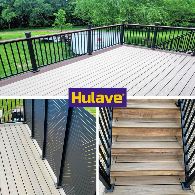 Hulave Split Post Base Cover - Fits 1.5"x1.5" Post/4"x4" Base
