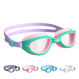 COPOZZ Kids Swim Goggles | Anti-Fog HD Lenses | Comfortable 3D Fit | Durable Unisex-Child Swimming Goggles for Boys & Girls