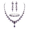 EVER FAITH Mujer Set de Joyería Cristal Austriaco Bola de