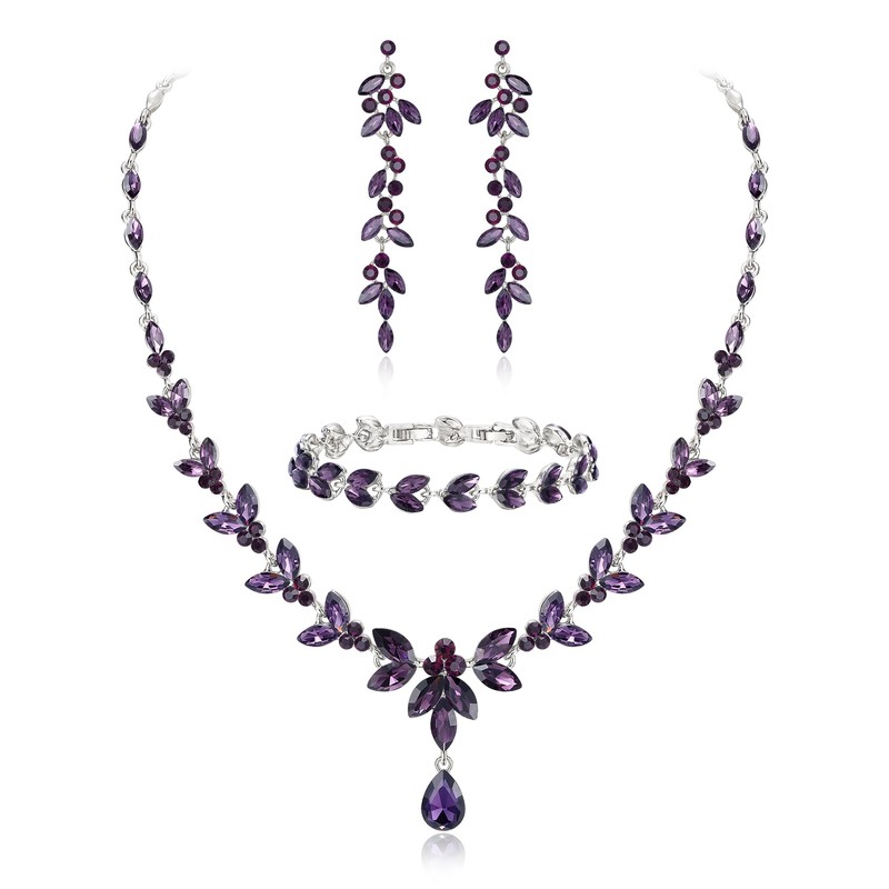 EVER FAITH Mujer Set de Joyería Cristal Austriaco Bola de