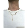 Stainless Steel Cross Pendant Necklace Cute Cross Safety Pin Necklace